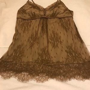 Lace & Silk Chemise and Boxer in beautiful bronze